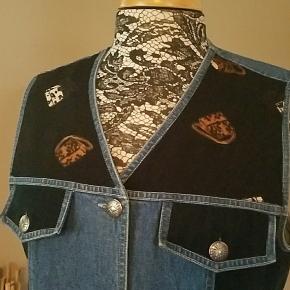 Stonebridge petites denim vest, size PM - Picture 2 of 5